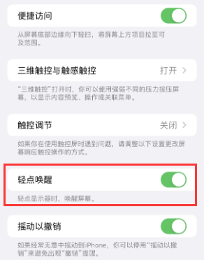 阜康苹果授权维修站分享iPhone轻点无法唤醒怎么办 