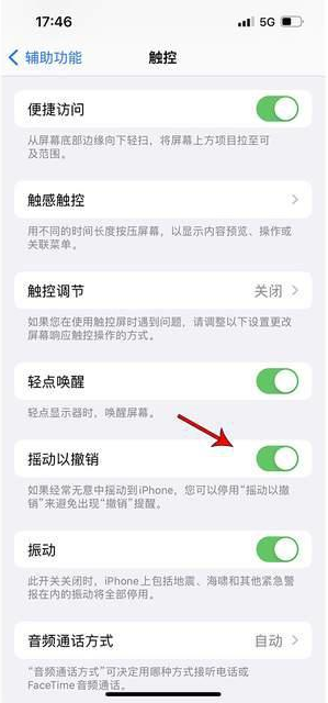 阜康苹果手机维修分享iPhone手机如何设置摇一摇删除文字 